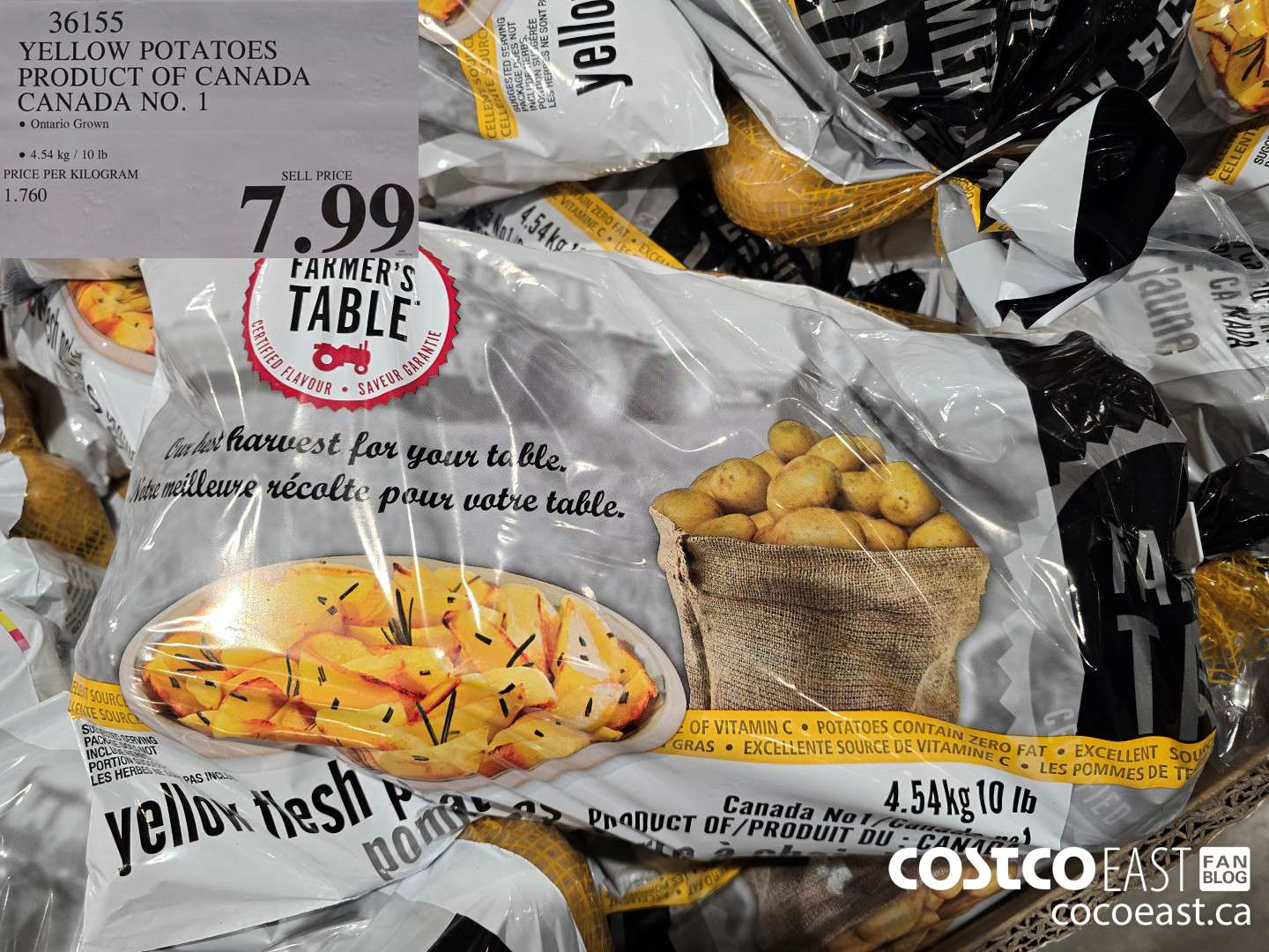 36155 YELLOW POTATOES PRODUCT OF CANADA CANADA NO. 1 $7.99