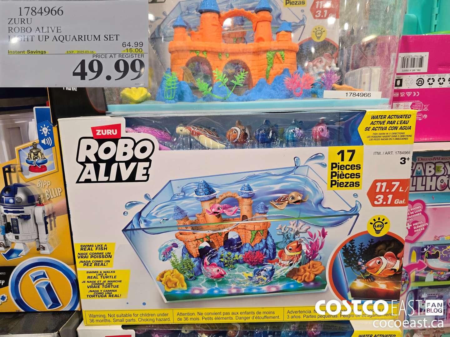 1784966 ZURU ROBO ALIVE LIGHT UP AQUARIUM SET ($15.00 INSTANT SAVINGS EXPIRES ON 2025-03-16) $49.99