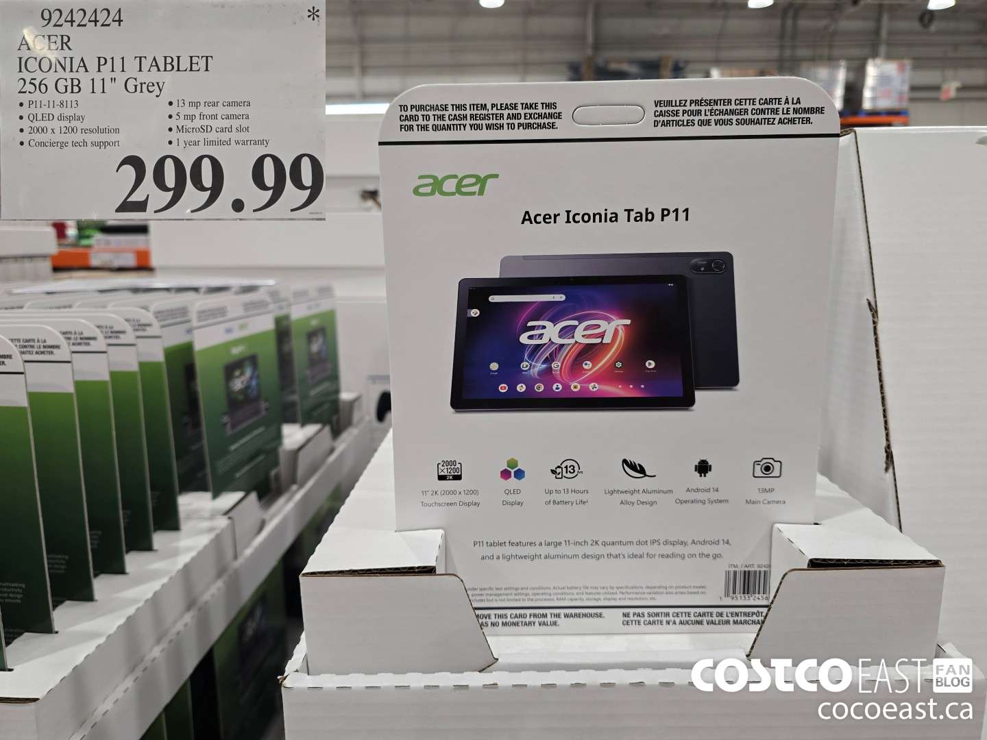 9242424 ACER ICONIA P11 TABLET 256GB 11