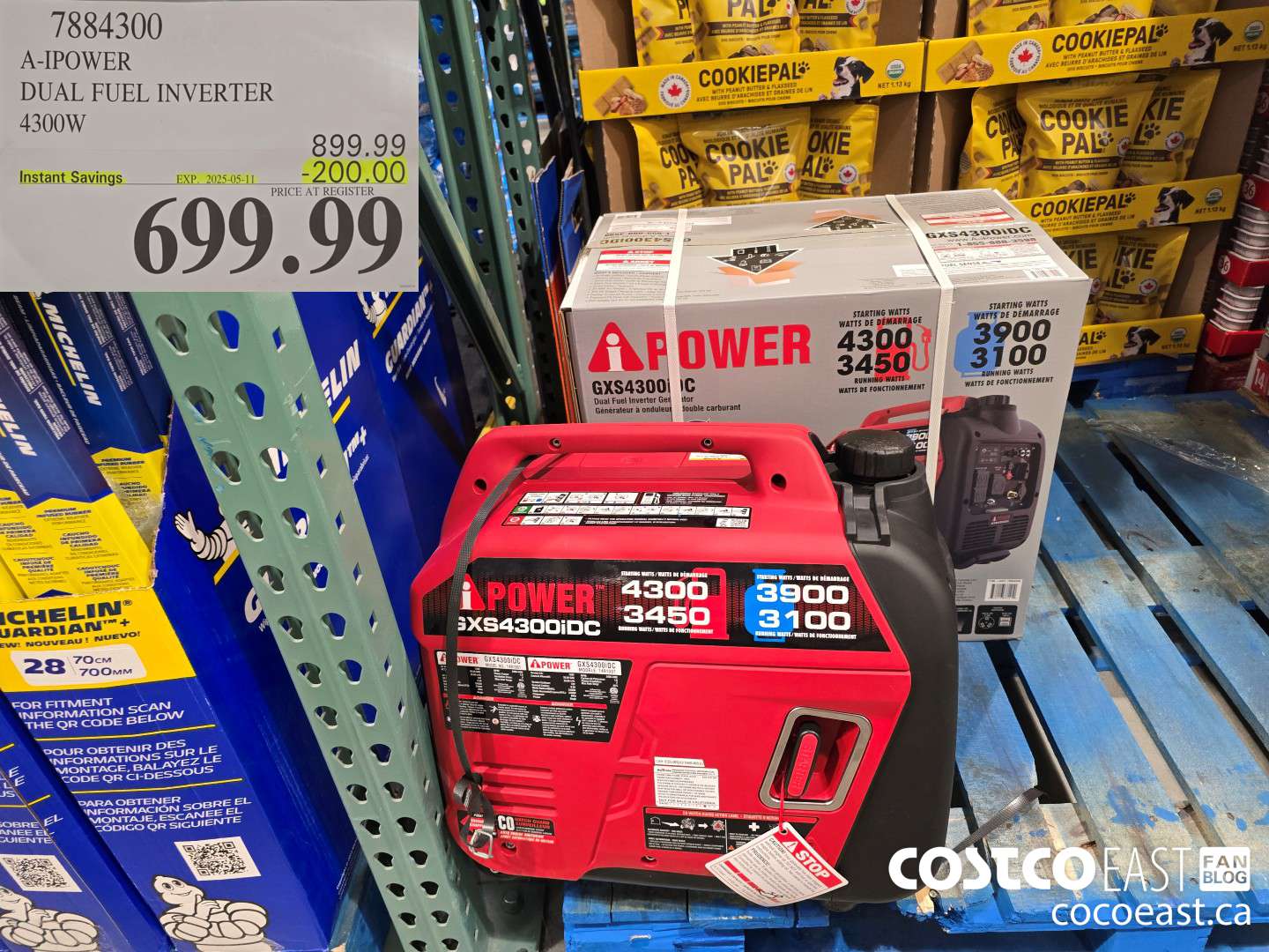7884300 A-IPOWER DUAL FUEL INVERTER 4300W ($200.00 INSTANT SAVINGS EXPIRES ON 2025-05-11) $699.99