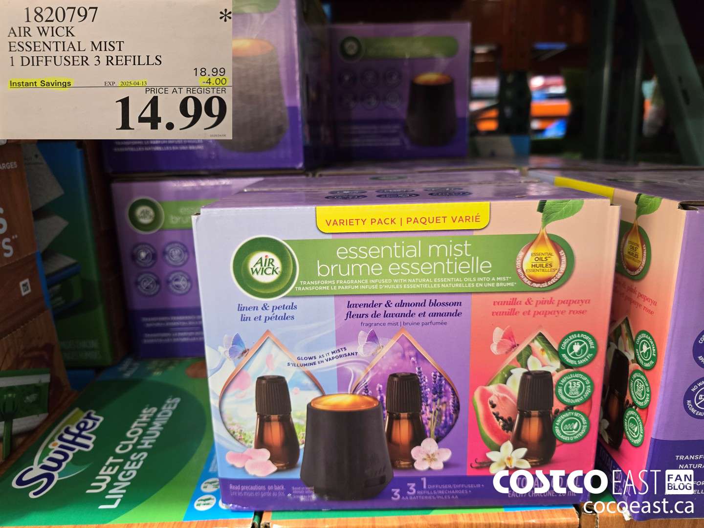 1820797 AIR WICK ESSENTIAL MIST 1 DIFFUSER 3 REFILLS ($4.00 INSTANT SAVINGS EXPIRES ON 2025-04-13) $14.99