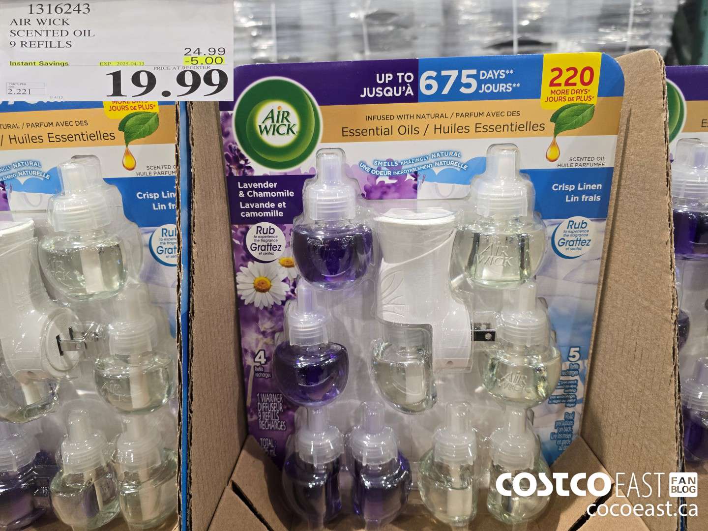 1316243 AIR WICK SCENTED OIL 9 REFILLS ($5.00 INSTANT SAVINGS EXPIRES ON 2025-04-13) $19.99