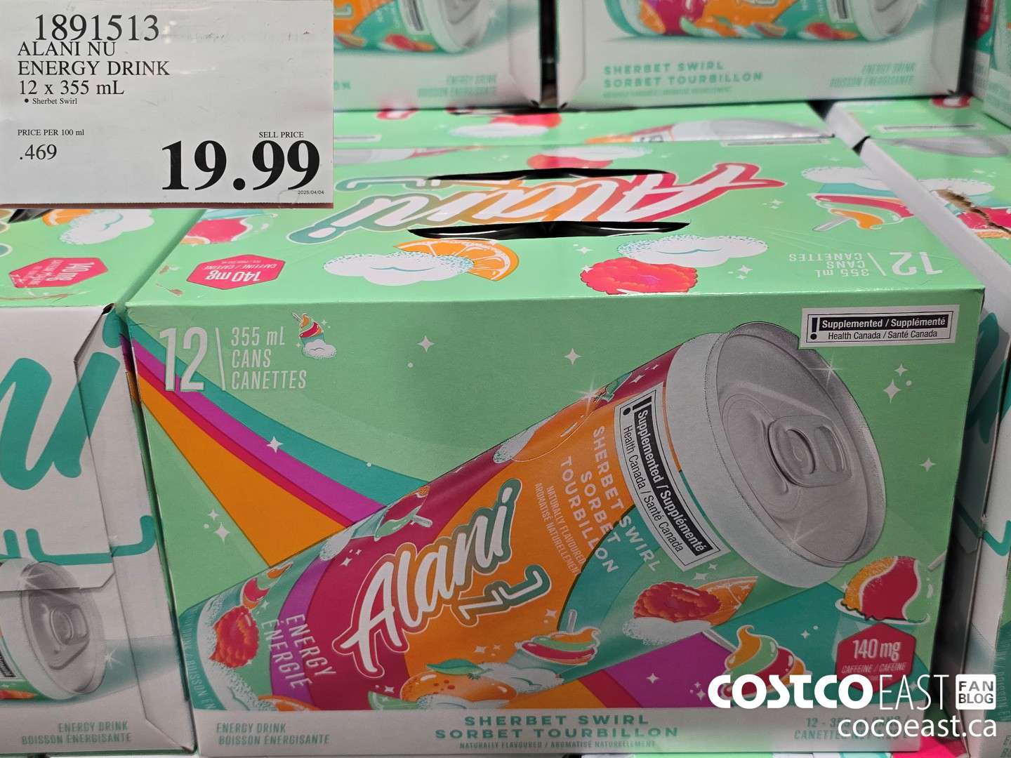 1891513 ALANI NU ENERGY DRINK 12 x 355 mL $19.99