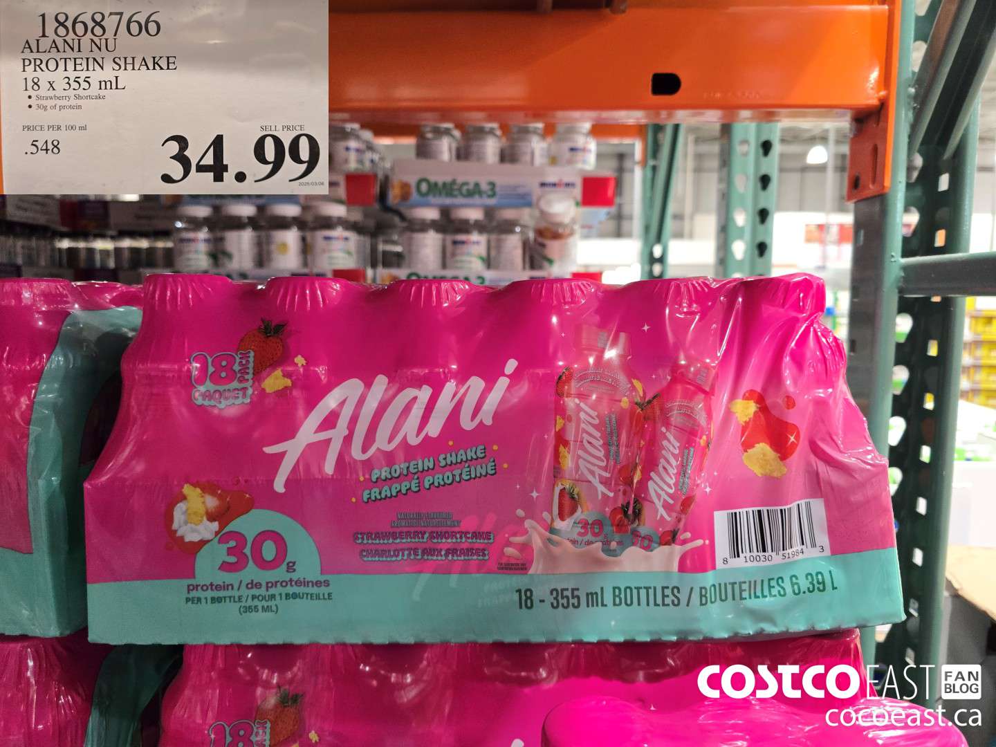 1868766 ALANI NU PROTEIN SHAKE 18 X 355 ML $34.99