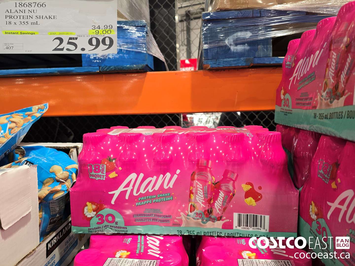 1868766 ALANI NU PROTEIN SHAKE 18 X 355 ML ($9.00 INSTANT SAVINGS EXPIRES ON 2025-05-11) $25.99