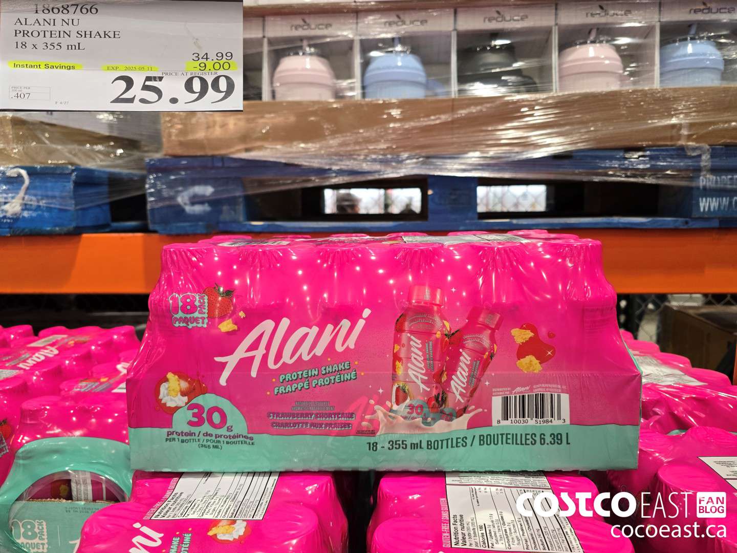 1868766 ALANI NU PROTEIN SHAKE 18 X 355 ML ($9.00 INSTANT SAVINGS EXPIRES ON 2025-05-11) $25.99