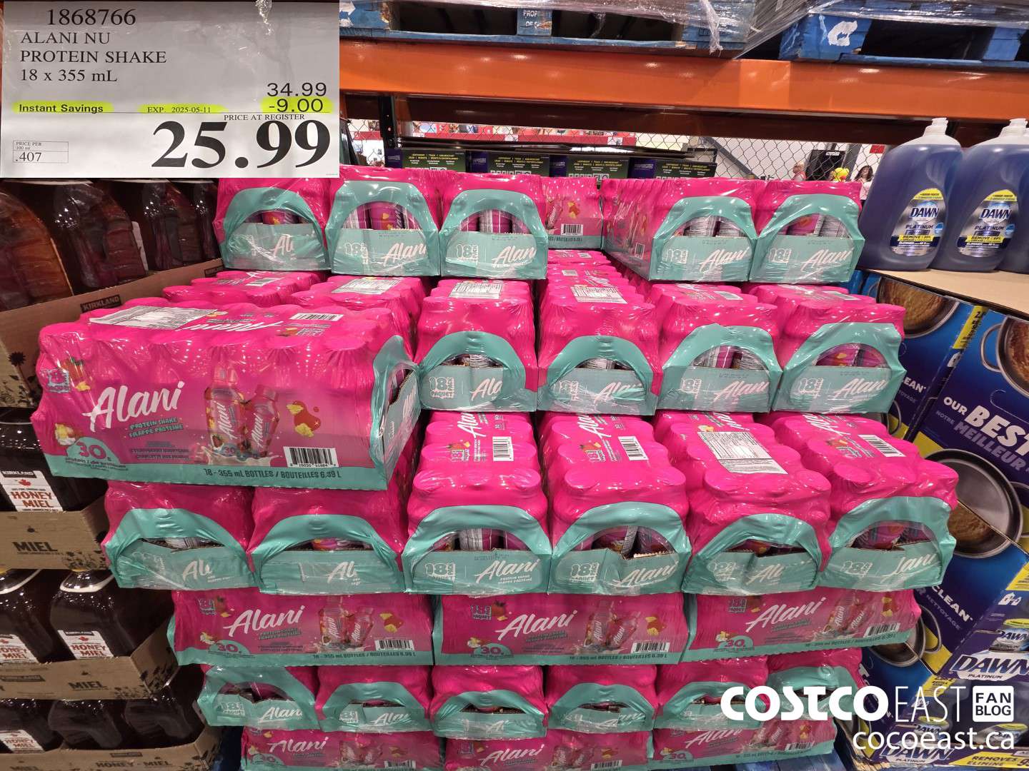 1868766 ALANI NU PROTEIN SHAKE 18 X 355 ML ($9.00 INSTANT SAVINGS EXPIRES ON 2025-05-11) $25.99