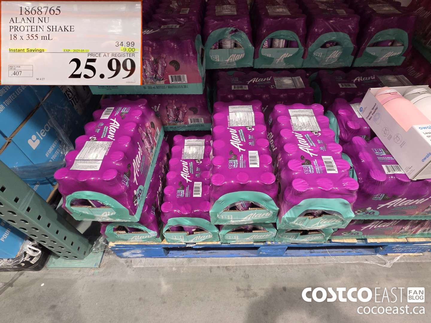 1868765 ALANI NU PROTEIN SHAKE 18 X 355 mL ($9.00 INSTANT SAVINGS EXPIRES ON 2025-05-11) $25.99