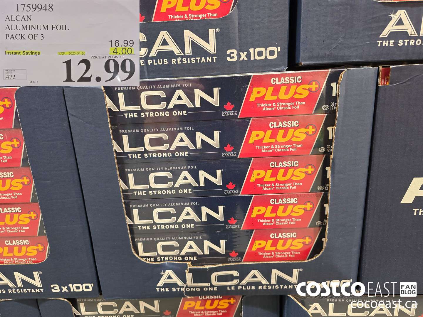 1759948 ALCAN ALUMINUM FOIL PACK OF 3 ($4.00 INSTANT SAVINGS EXPIRES ON 2025-04-20) $12.99