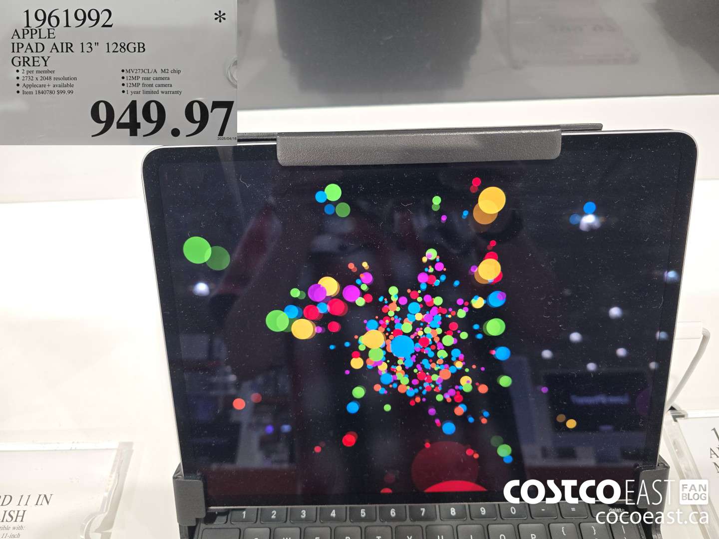 1961992 APPLE IPAD AIR 128GB 13 in. Grey $949.97