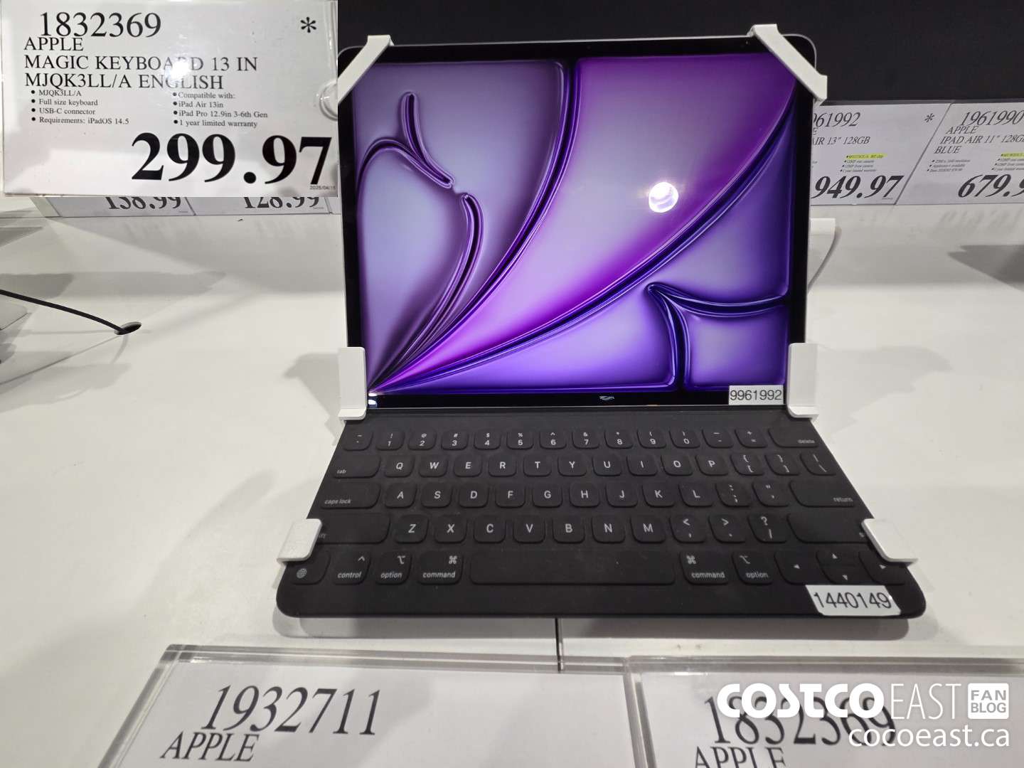 1832369 APPLE MAGIC KEYBOARD 13 IN MJQK3LL/A ENGLISH $418.99