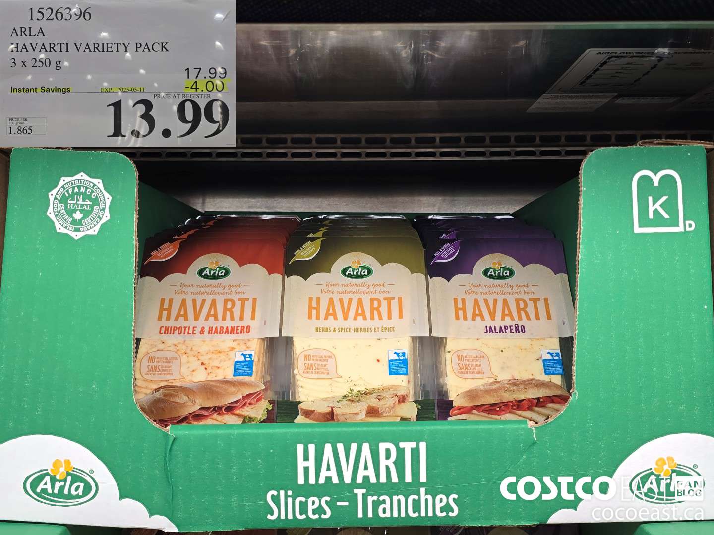 1526396 ARLA HAVARTI VARIETY PACK 3 x 250 g ($4.00 INSTANT SAVINGS EXPIRES ON 2025-05-11) $13.99