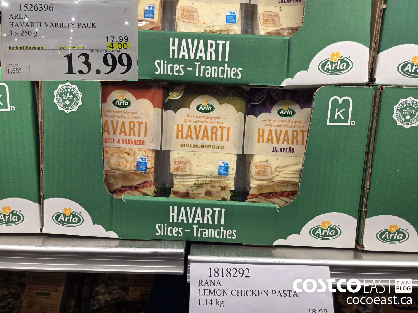 1526396 ARLA HAVARTI VARIETY PACK 3 x 250 g ($4.00 INSTANT SAVINGS EXPIRES ON 2025-05-11) $13.99