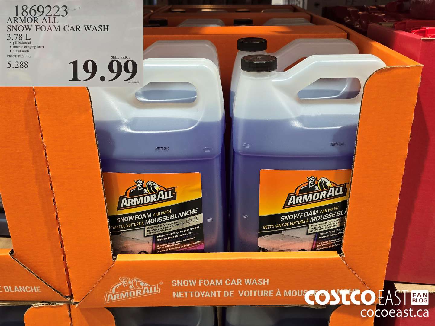 1869223 ARMOR ALL SNOW FOAM CAR WASH 3.78 L $19.99