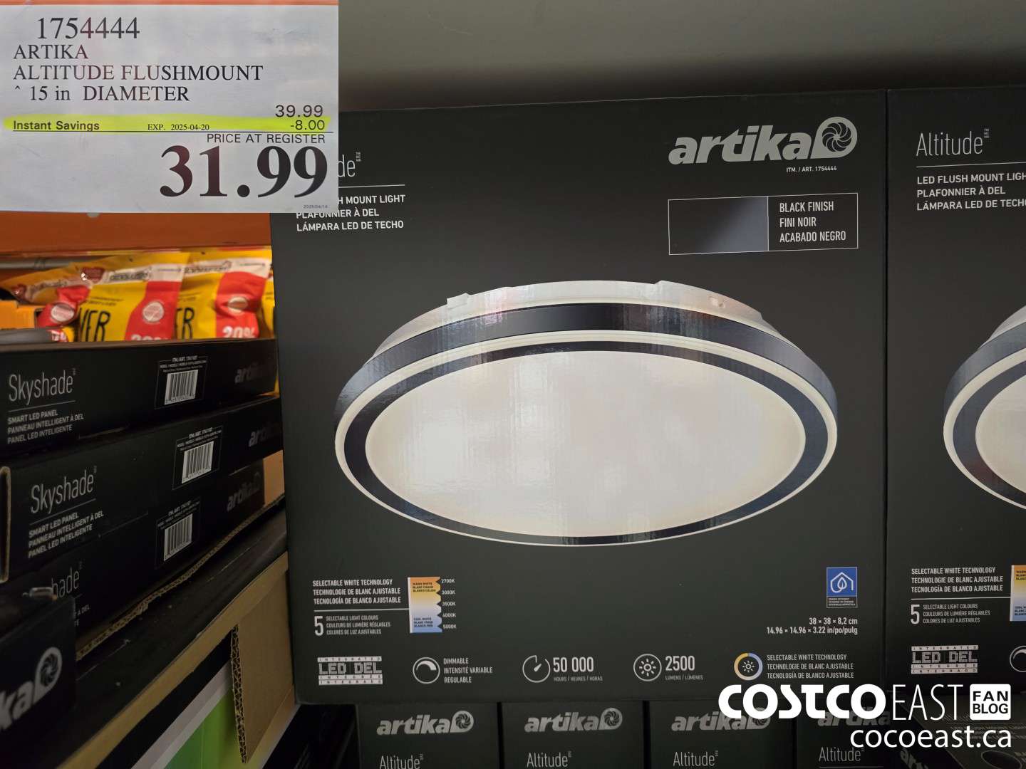 1754444 ARTIKA ALTITUDE FLUSHMOUNT 15IN. DIAMETER ($8.00 INSTANT SAVINGS EXPIRES ON 2025-04-20) $31.99