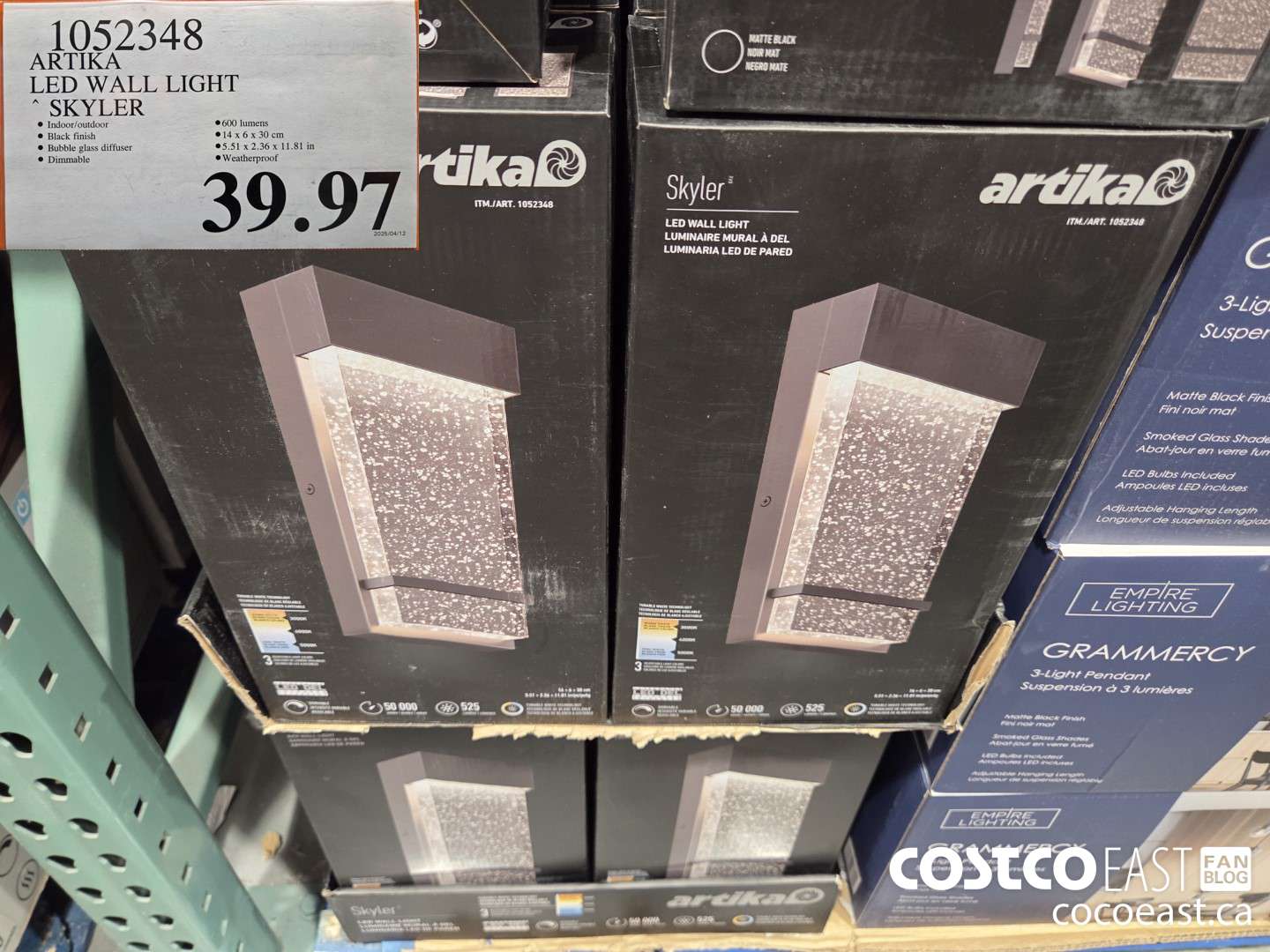 1052348 ARTIKA LED WALL LIGHT SKYLER $39.97