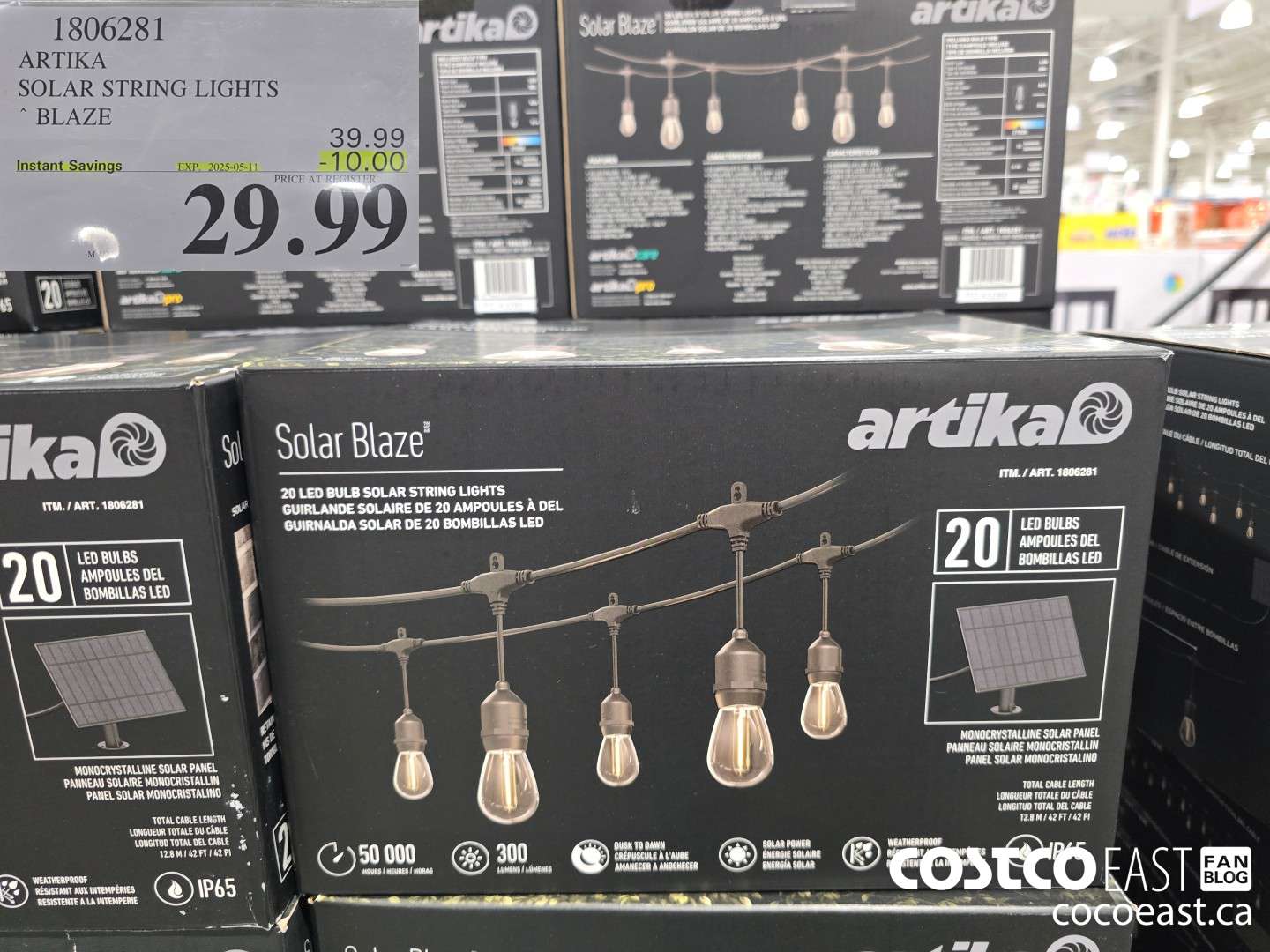 1806281 ARTIKA SOLAR STRING LIGHTS BLAZE ($10.00 INSTANT SAVINGS EXPIRES ON 2025-05-11) $29.99