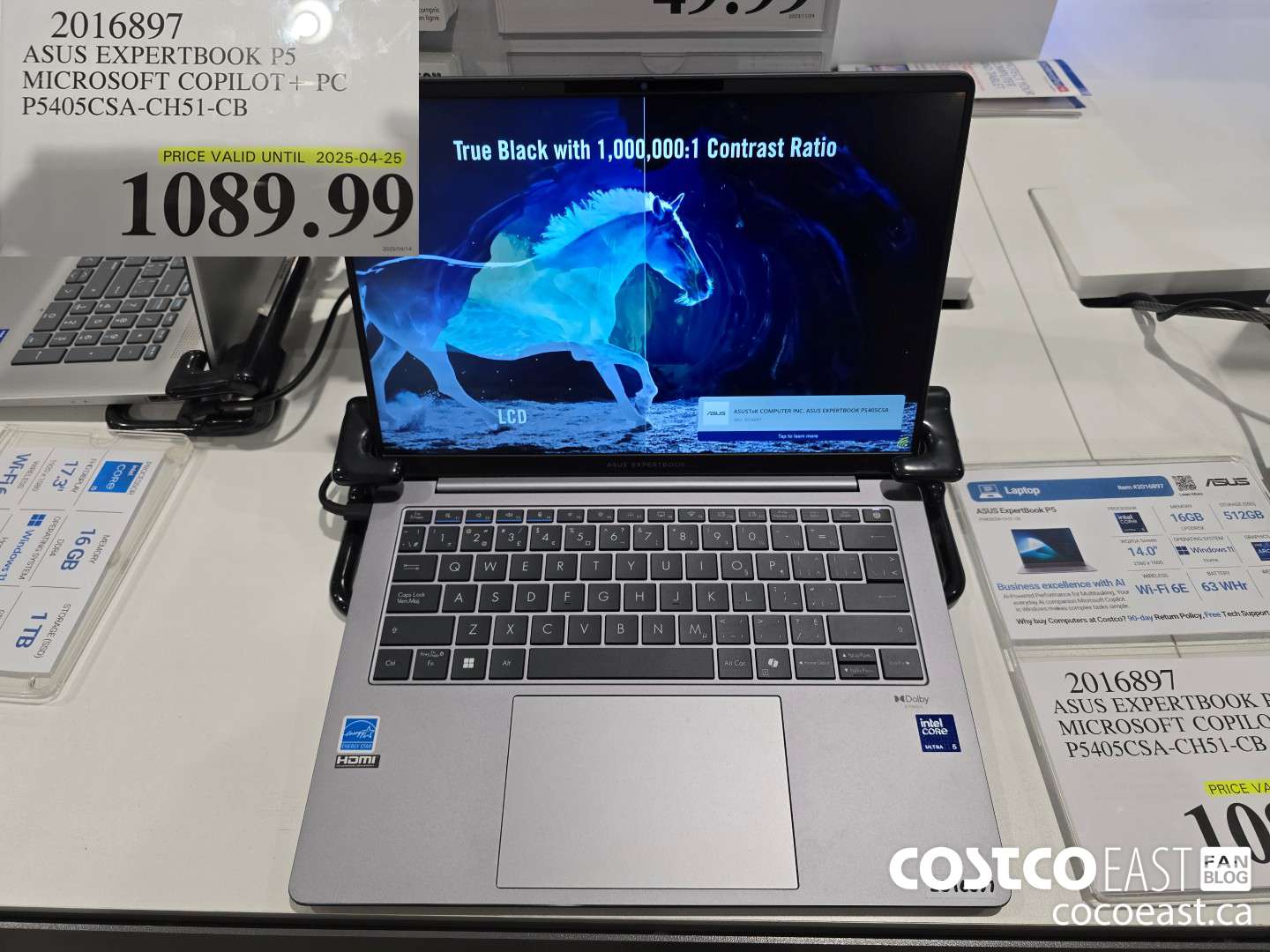 2016897 ASUS EXPERTBOOK P5 MICROSOFT COPILOT+ PC P5405CSA-CHS51-CB $1089.99