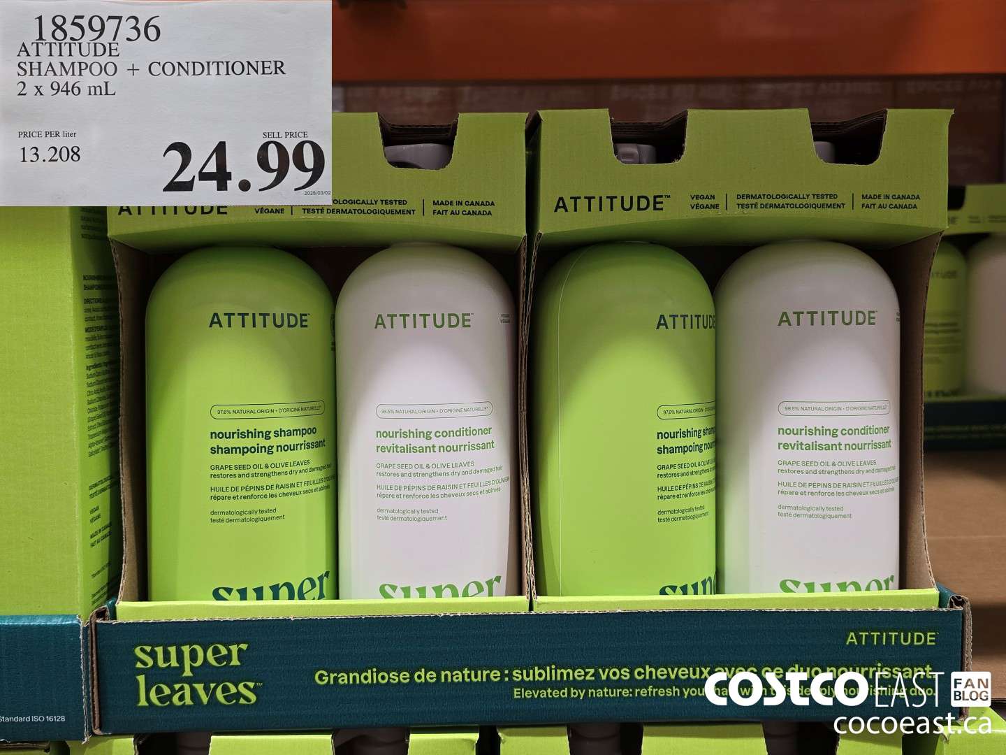 1859736 ATTITUDE SHAMPOO + CONDITIONER 2 x 946 mL $24.99