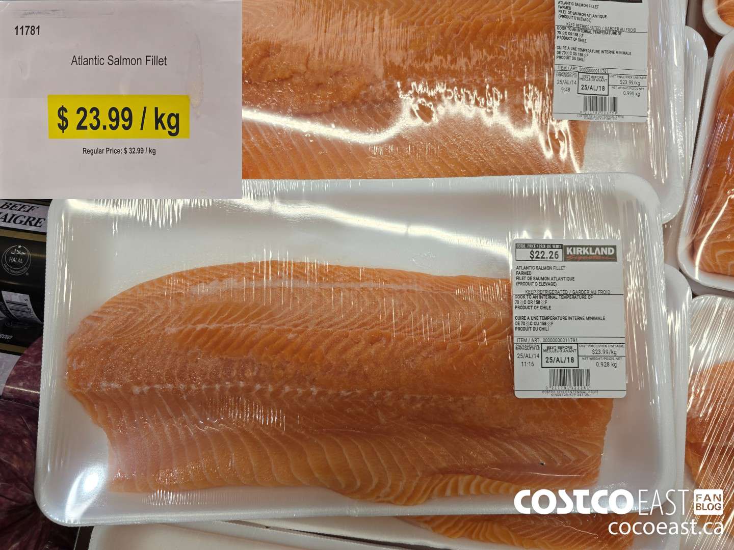 11781 Atlantic Salmon Fillet ***DISCOUNT PER KG*** ($9.00 INSTANT SAVINGS)
