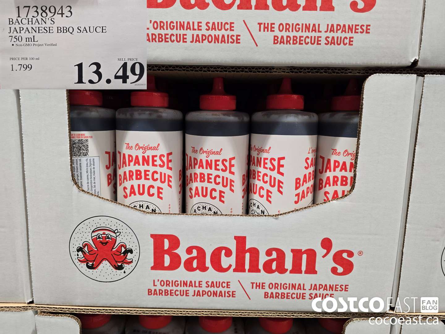 1738943 BACHAN'S JAPANESE BBQ 750 mL $13.49