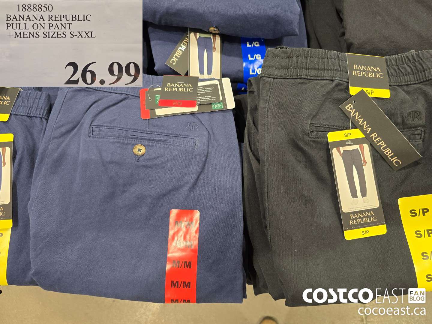 1888850 BANANA REPUBLIC PULL ON PANT +MENS SIZES S-XXL $26.99