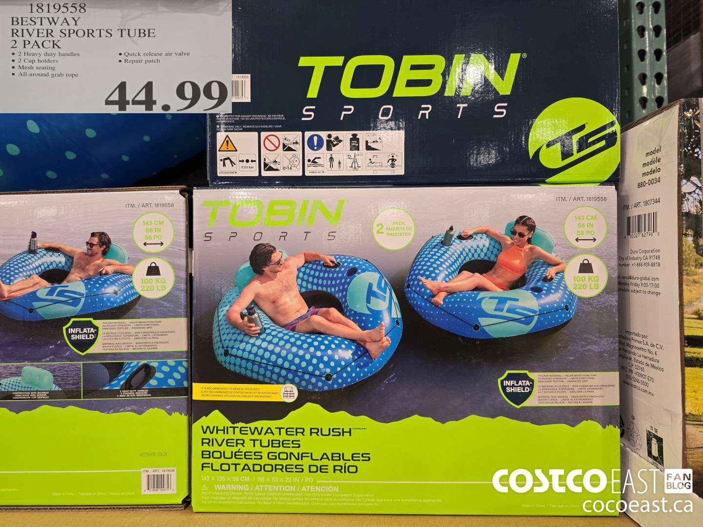 1819558 BESTWAY RIVER SPORTS TUBE 2 PACK $44.99