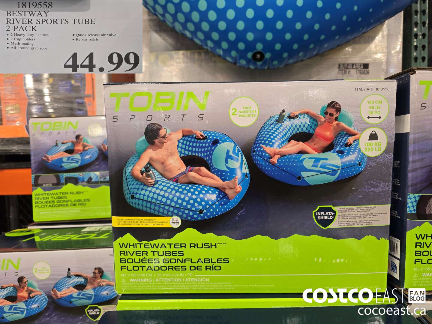 1819558 BESTWAY RIVER SPORTS TUBE 2 PACK $44.99