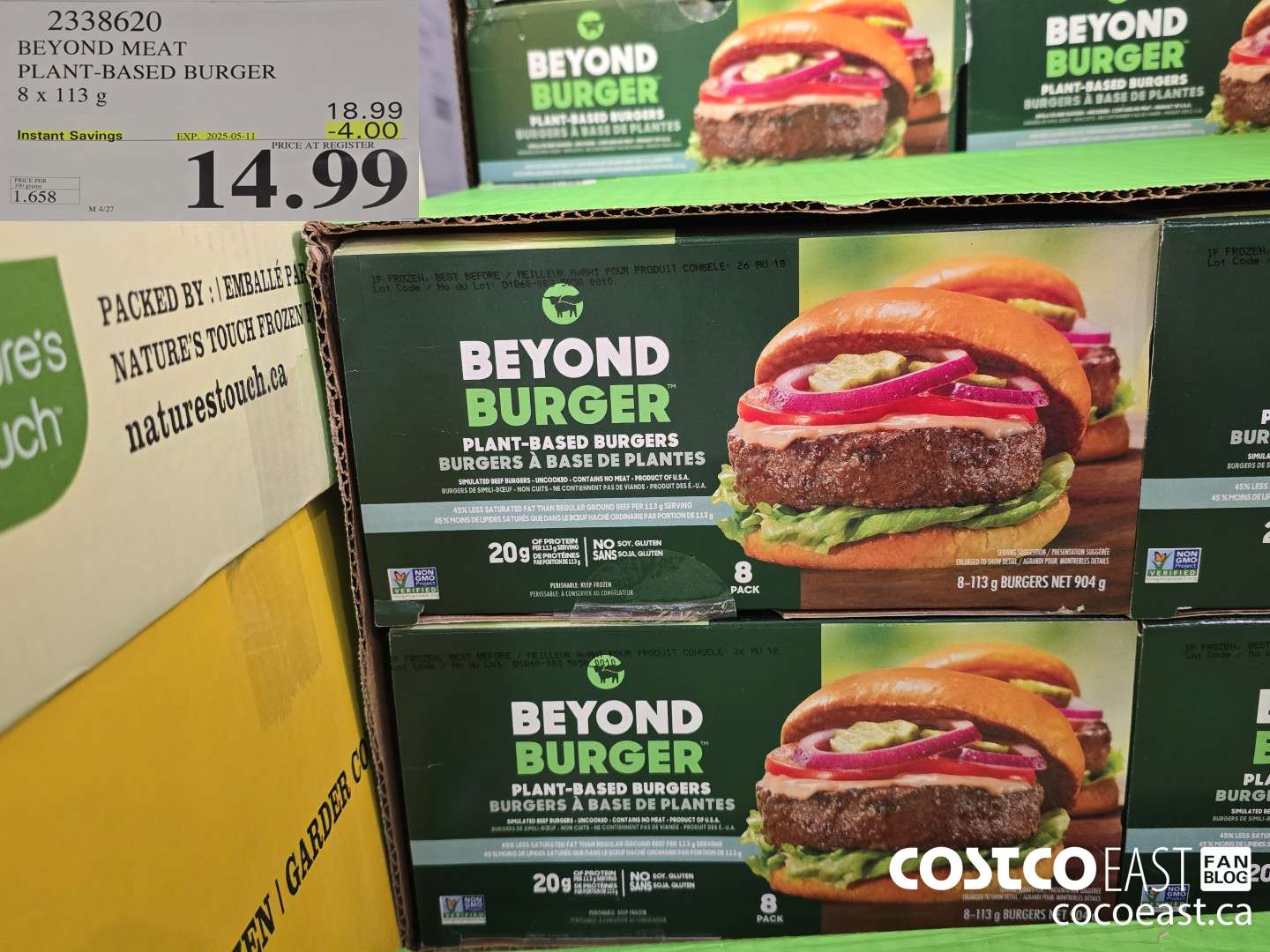 2338620 BEYOND MEAT PLANT-BASED BURGER 8 x 113 G ($4.00 INSTANT SAVINGS EXPIRES ON 2025-05-11) $14.99