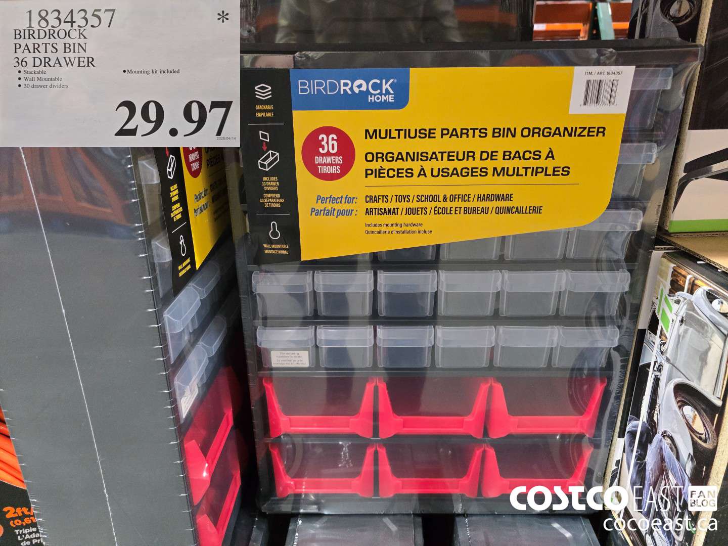 1834357 BIRDROCK PARTS BIN 36 DRAWER $29.97