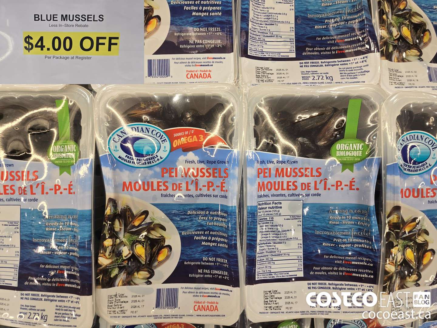 00009 BLUE MUSSELS ($4.00 INSTANT SAVINGS)