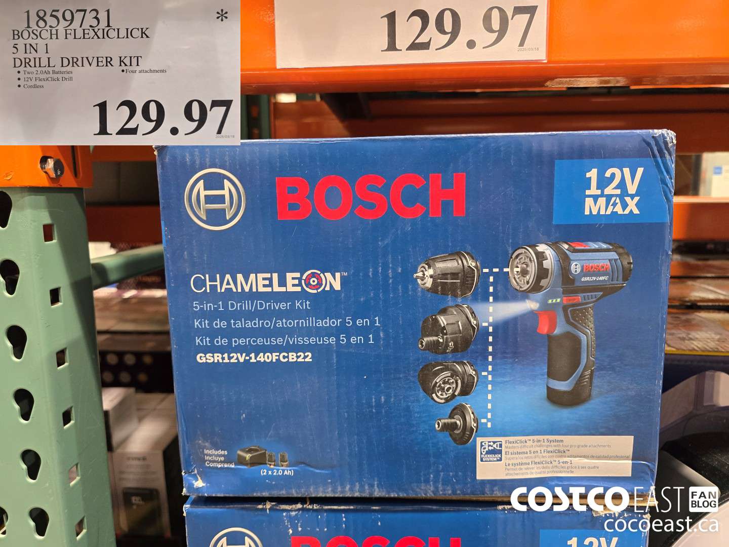 1859731 BOSCH FLEXICLICK 5 - IN - 1 DRILL DRIVER KIT $129.97