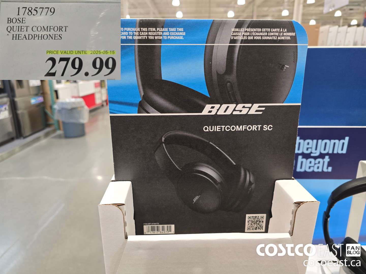 1785779 BOSE QUIET COMFORT HEADPHONES $279.99