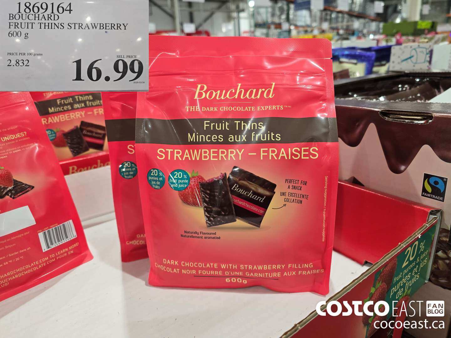 1869164 BOUCHARD FRUIT THINS STRAWBERRY 600 g $16.99