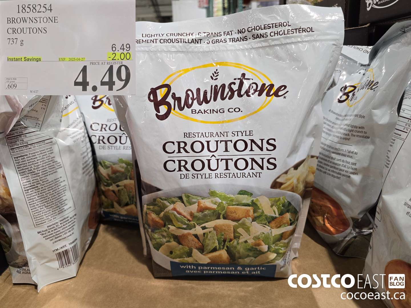 1858254 BROWNSTONE CROUTONS 737 G ($2.00 INSTANT SAVINGS EXPIRES ON 2025-04-27) $4.49