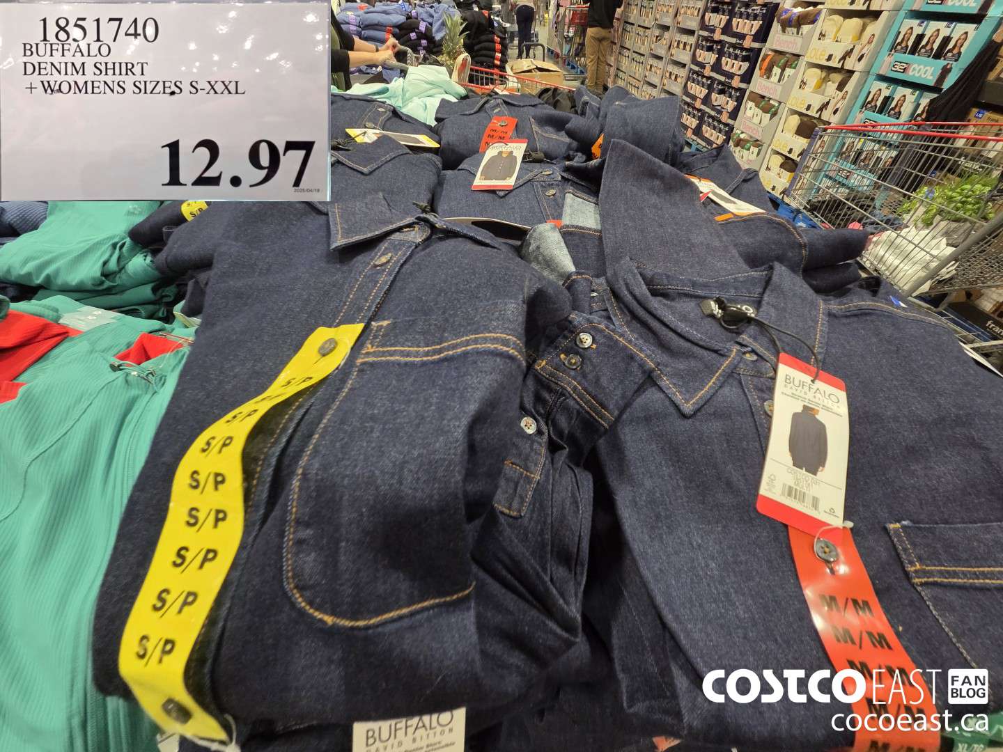 1851740 BUFFALO DENIM SHIRT + LADIES SIZES S-XXL $12.97