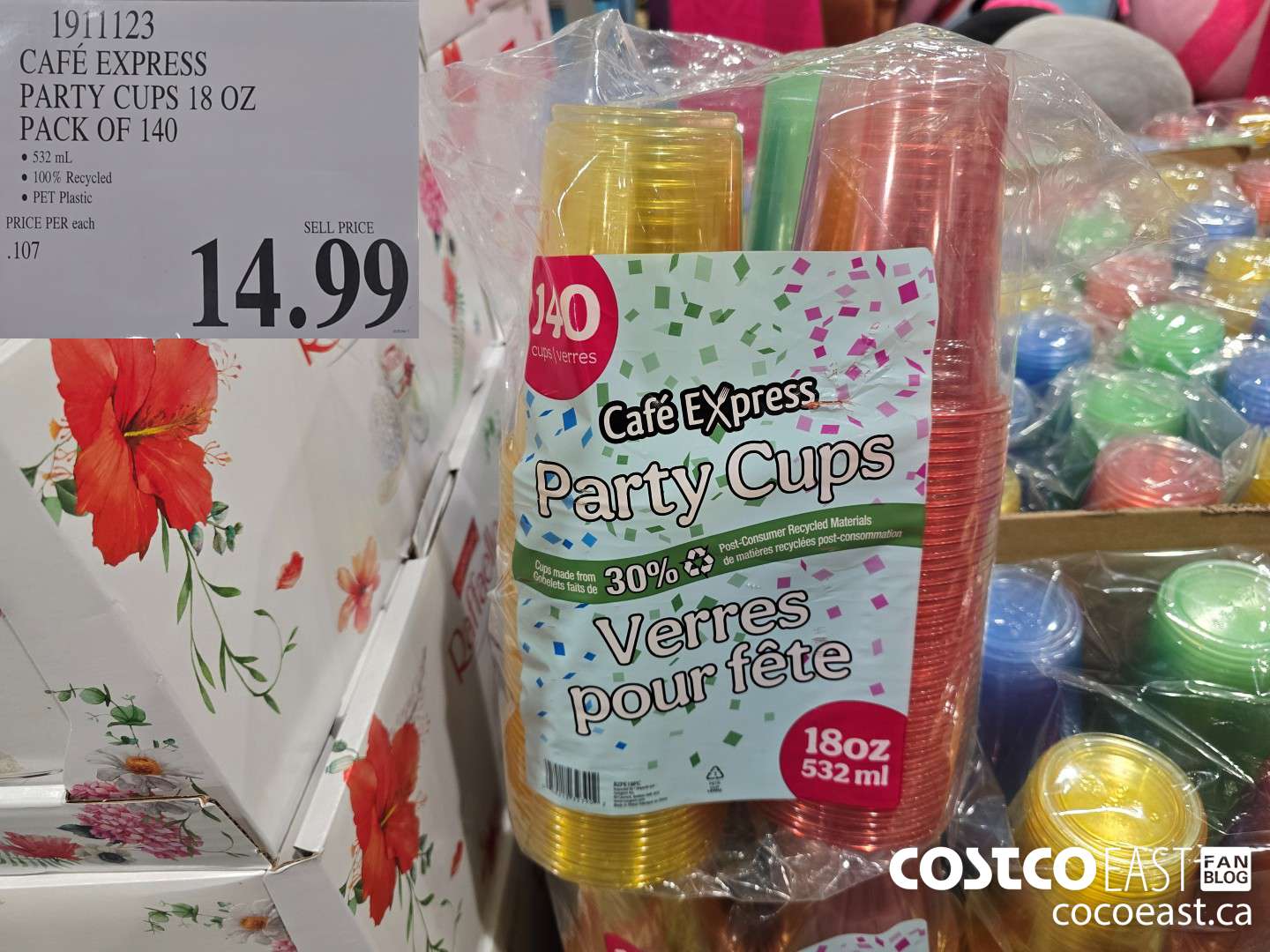 1911123 CAFE EXPRESS PARTY CUPS 18 OZ PACK OF 140 $14.99