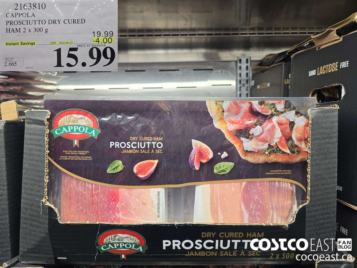 2163810 CAPPOLA PROSCIUTTO DRY CURED HAM 2 x 300 g ($4.00 INSTANT SAVINGS EXPIRES ON 2025-04-13) $15.99