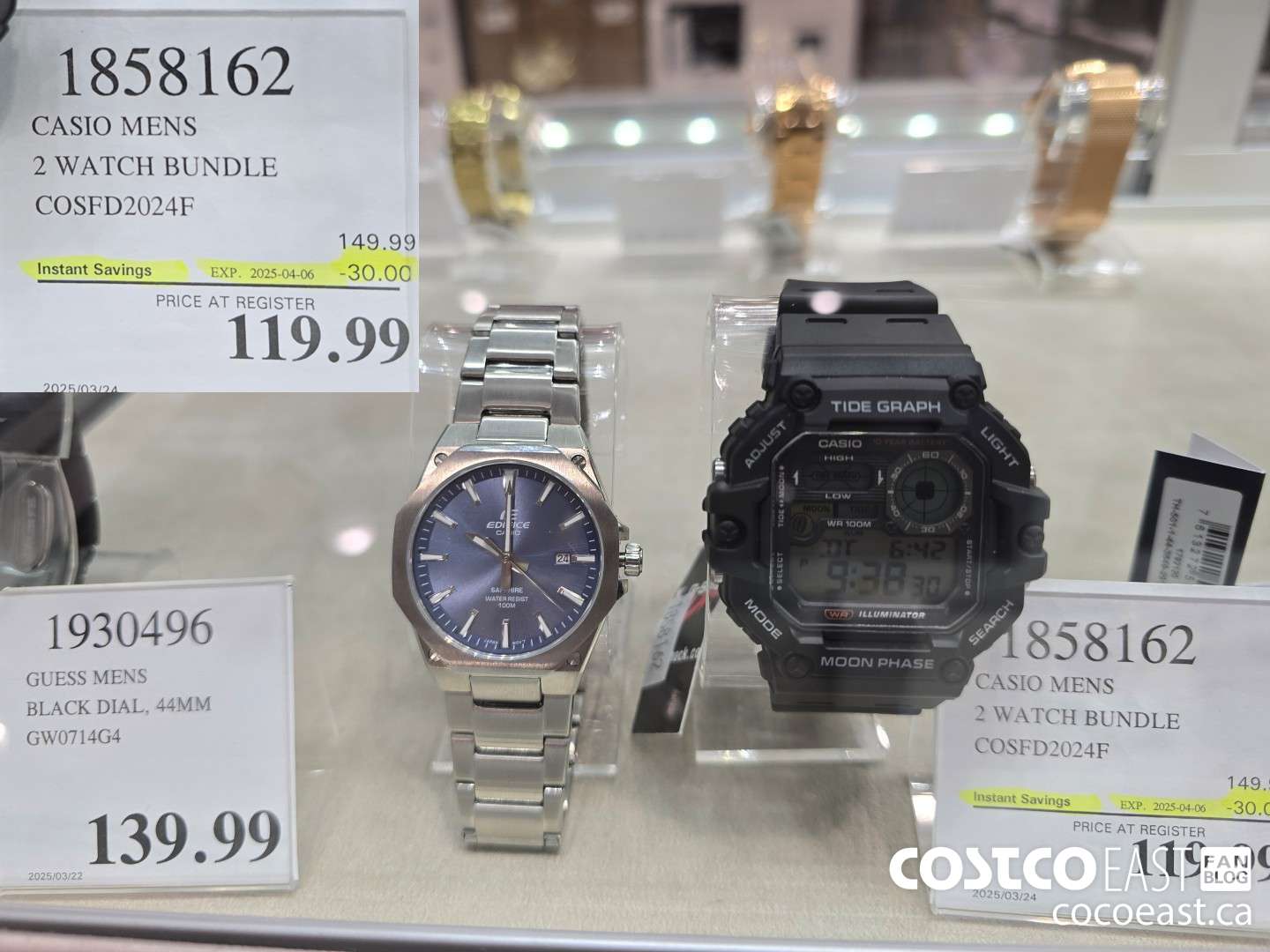 1858162 CASIO MENS 2 WATCH BUNDLE COSFD2024F  ($30.00 INSTANT SAVINGS EXPIRES ON 2025-04-06) $119.99