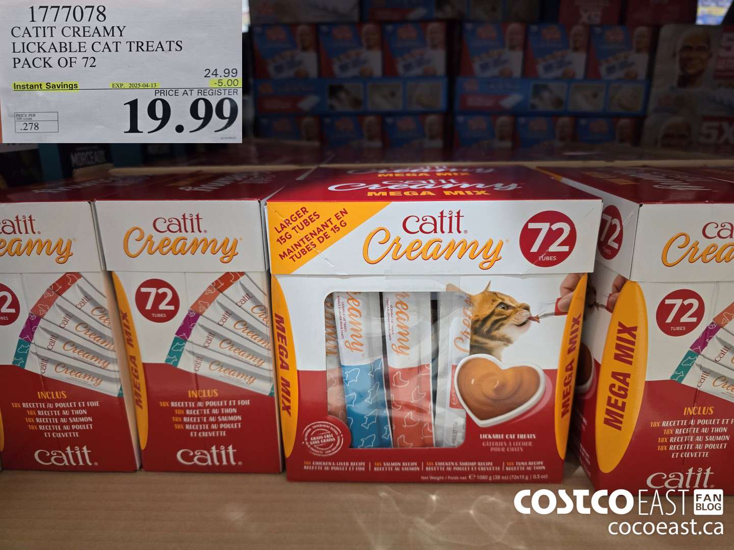 1777078 CATIT CREAMY LICKABLE CAT TREATS PACK OF 72 ($5.00 INSTANT SAVINGS EXPIRES ON 2025-04-13) $19.99