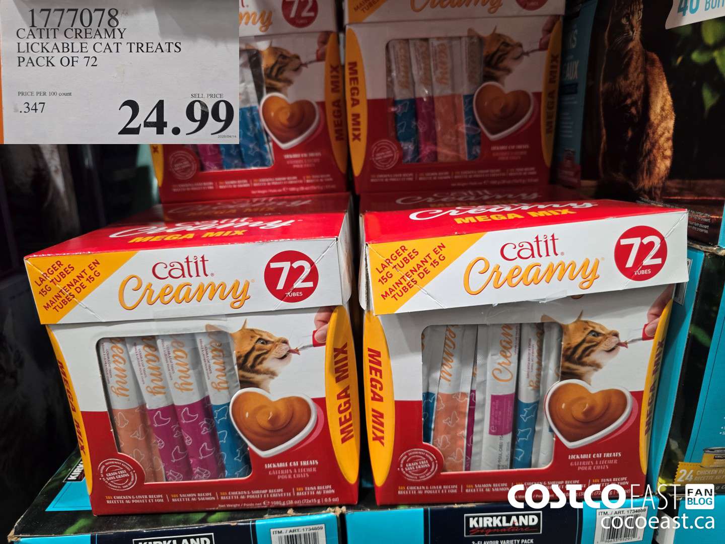 1777078 CATIT CREAMY LICKABLE CAT TREATS PACK OF 72 $24.99