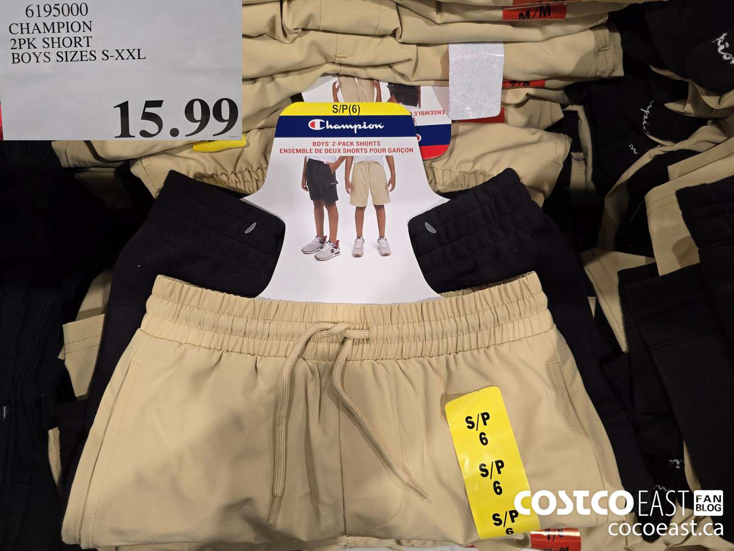 6195000 CHAMPION 2PK SHORT BOYS SIZES S-XXL $15.99