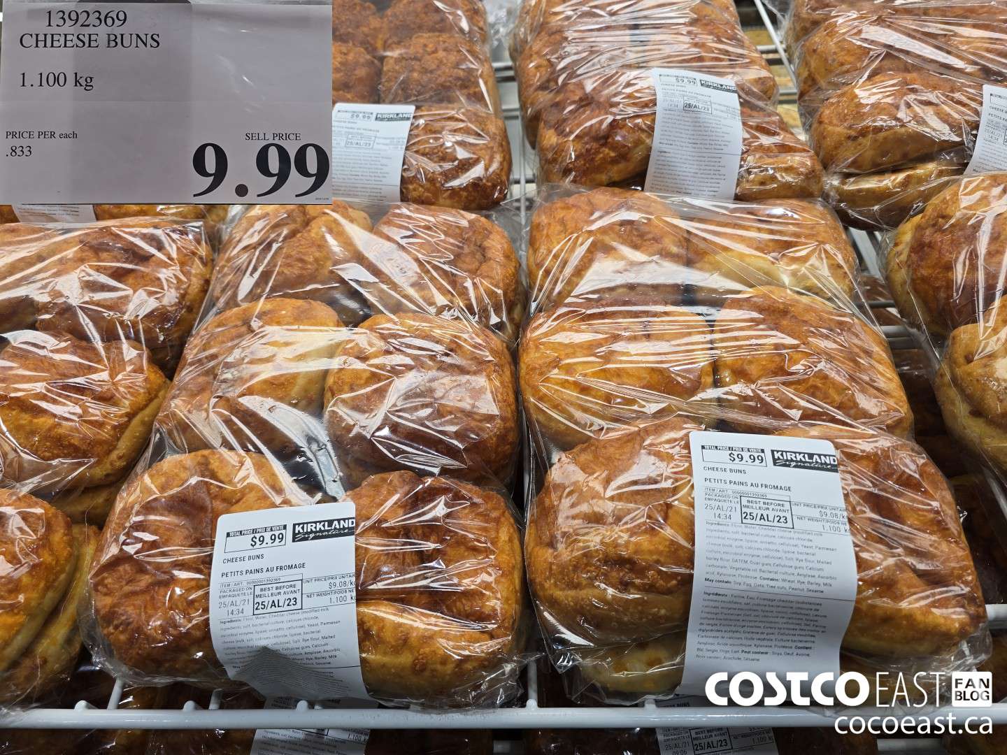 1392369 CHEESE BUNS 1.100 kg $9.99