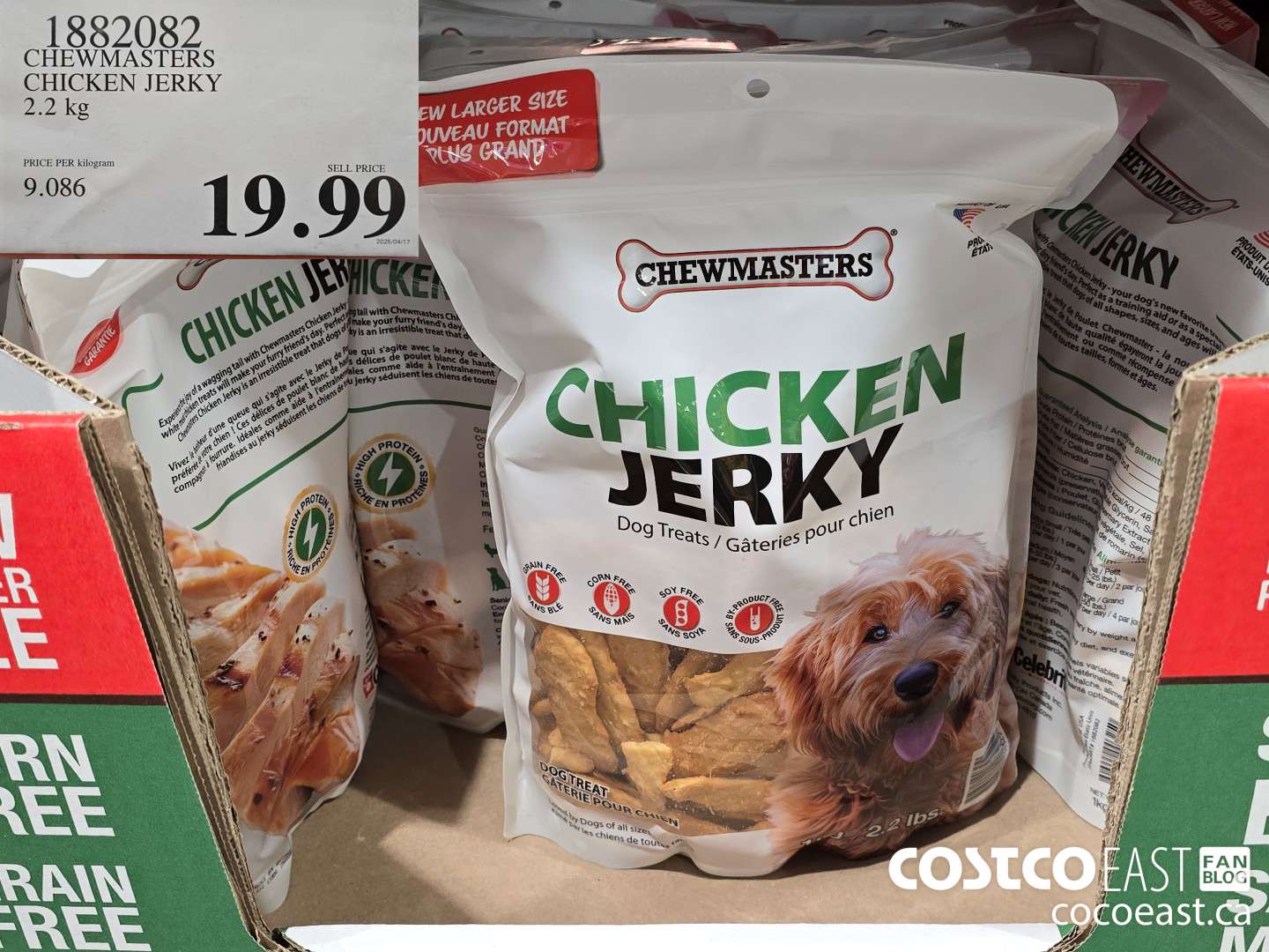 1882082 CHEWMASTERS CHICKEN JERKY 2.2 kg $19.99