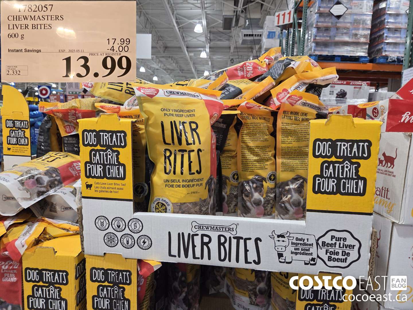 1782057 CHEWMASTERS LIVER BITES 600 g ($4.00 INSTANT SAVINGS EXPIRES ON 2025-05-11) $13.99