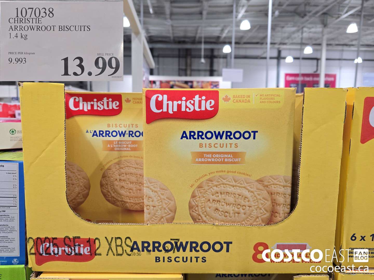 107038 CHRISTIE BROWN ARROWROOT BISCUITS 1.4 KG $13.99