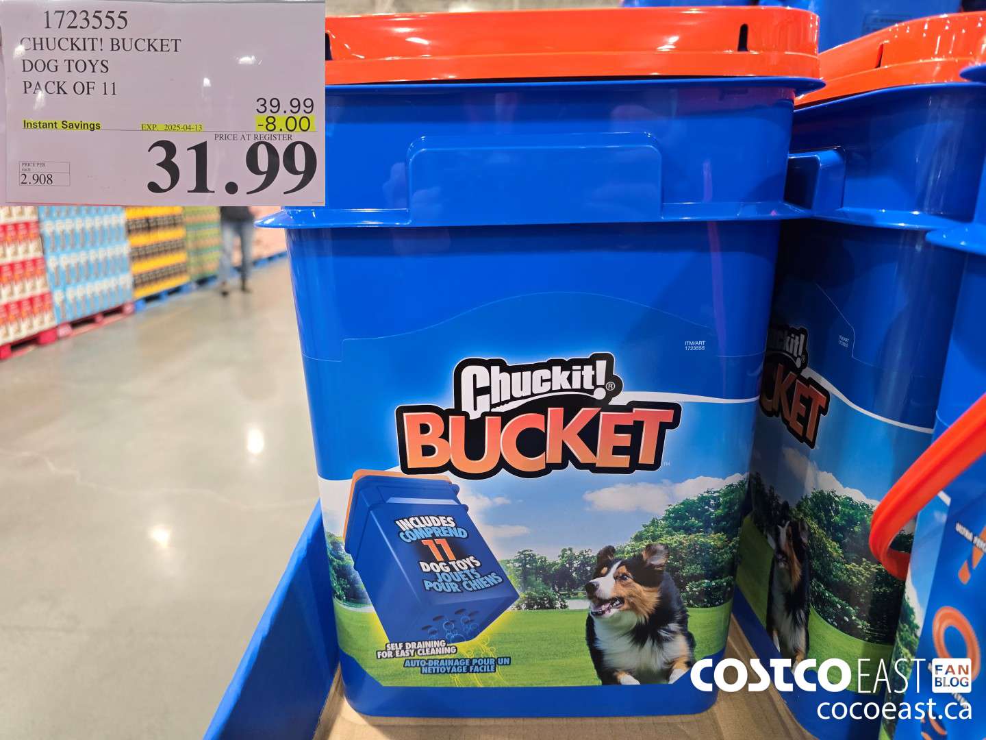 1723555 CHUCKIT! BUCKET DOG TOYS PACK OF 11 ($8.00 INSTANT SAVINGS EXPIRES ON 2025-04-13) $31.99