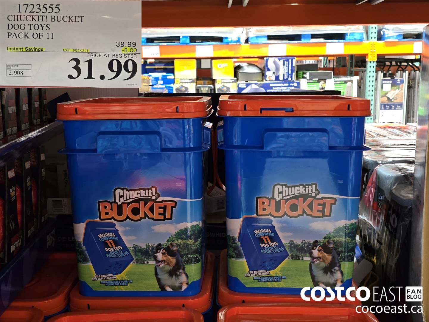 1723555 CHUCKIT! BUCKET DOG TOYS PACK OF 11 ($8.00 INSTANT SAVINGS EXPIRES ON 2025-05-11) $31.99