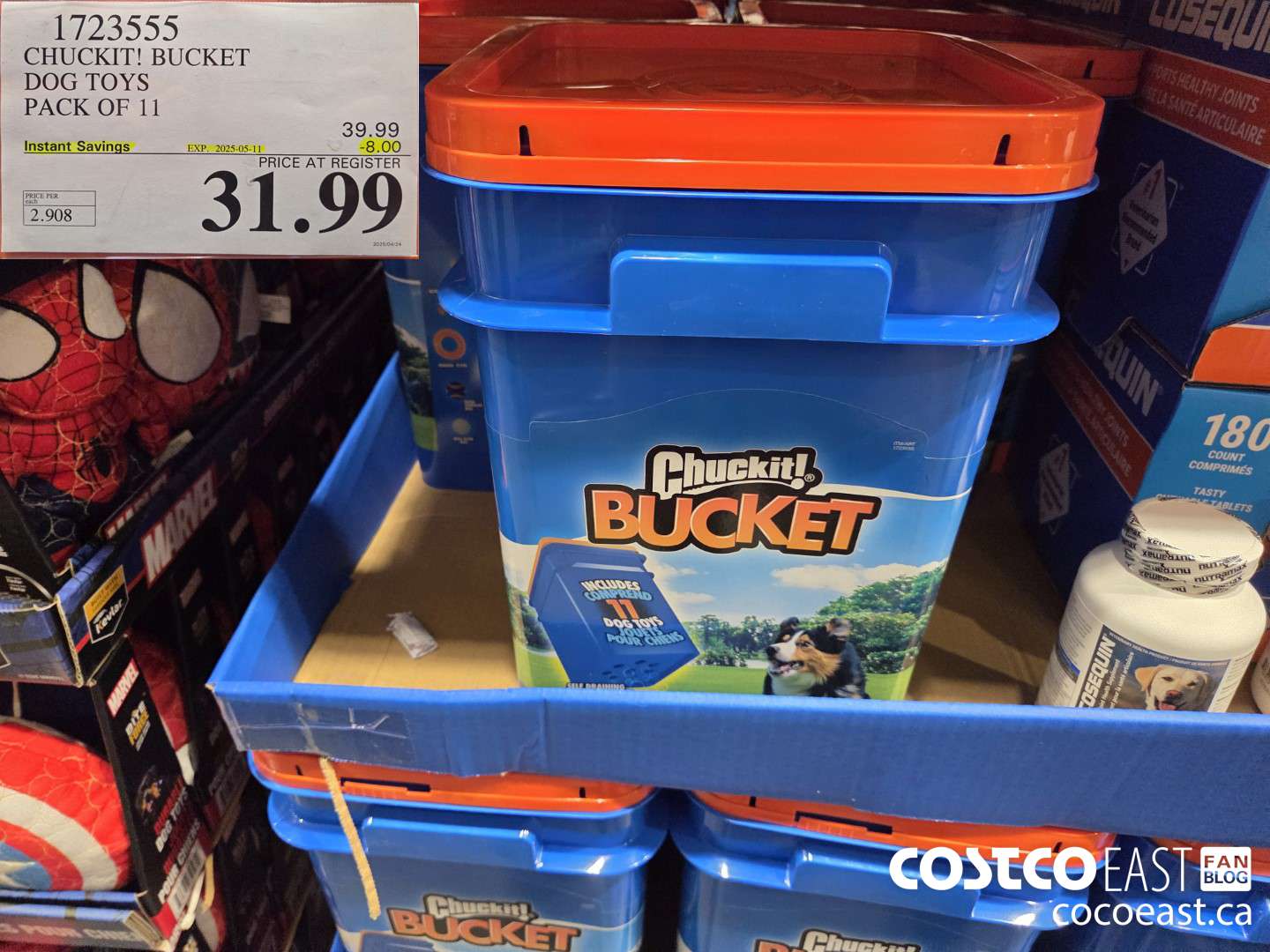 1723555 CHUCKIT! BUCKET DOG TOYS PACK OF 11 ($8.00 INSTANT SAVINGS EXPIRES ON 2025-05-11) $31.99