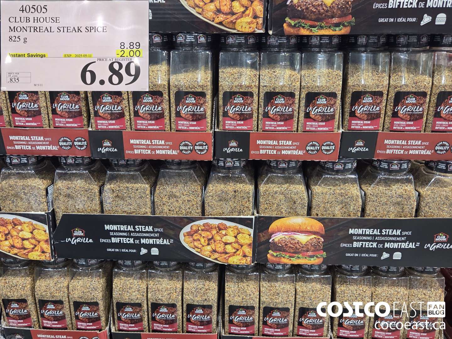 40505 CLUBHOUSE MONTREAL STEAK SPICE 825 G ($2.00 INSTANT SAVINGS EXPIRES ON 2025-05-11) $6.89